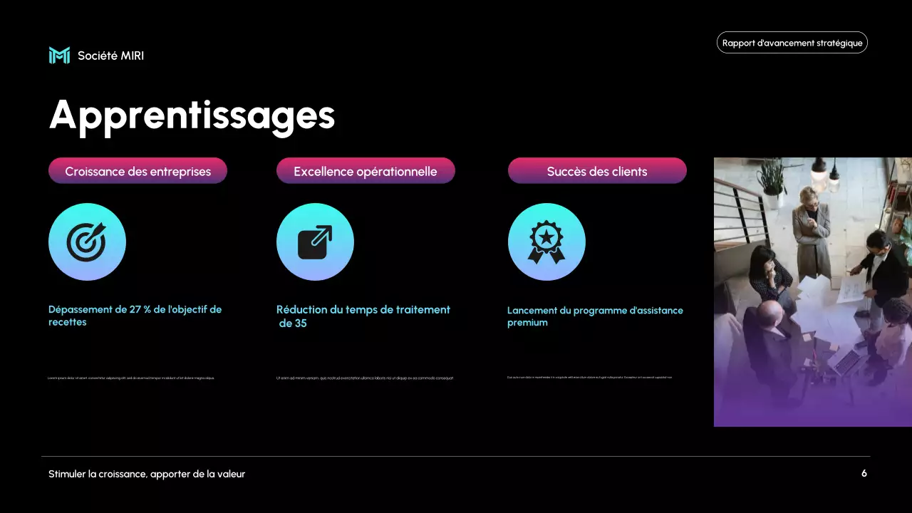 rapport d'activité moderne noir