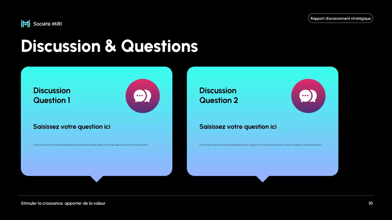 rapport d'activité moderne noir
