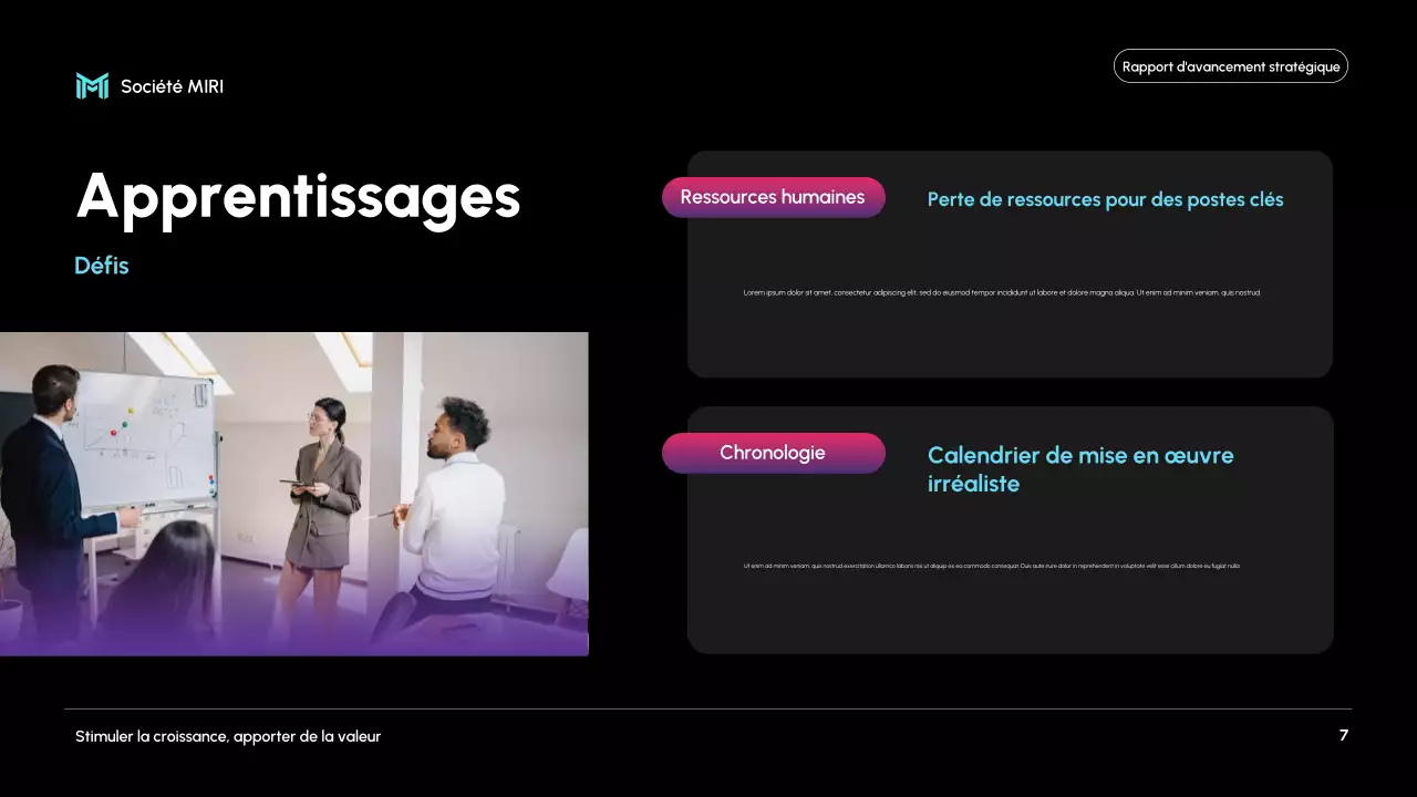 rapport d'activité moderne noir