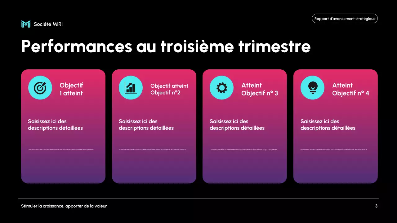 rapport d'activité moderne noir