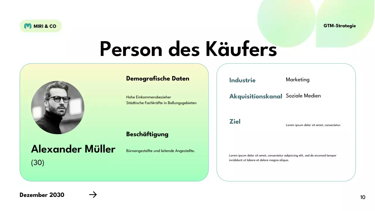 grüner moderner Strategieplan