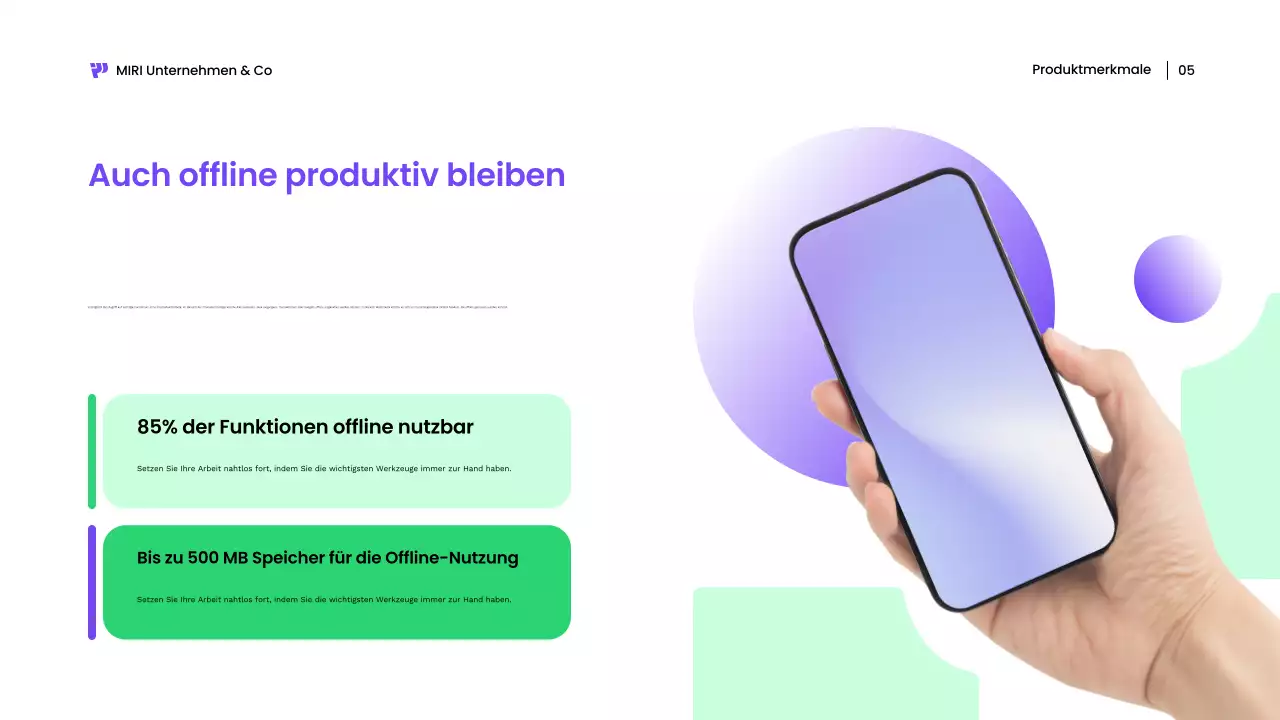 weiße moderne mobile Präsentation