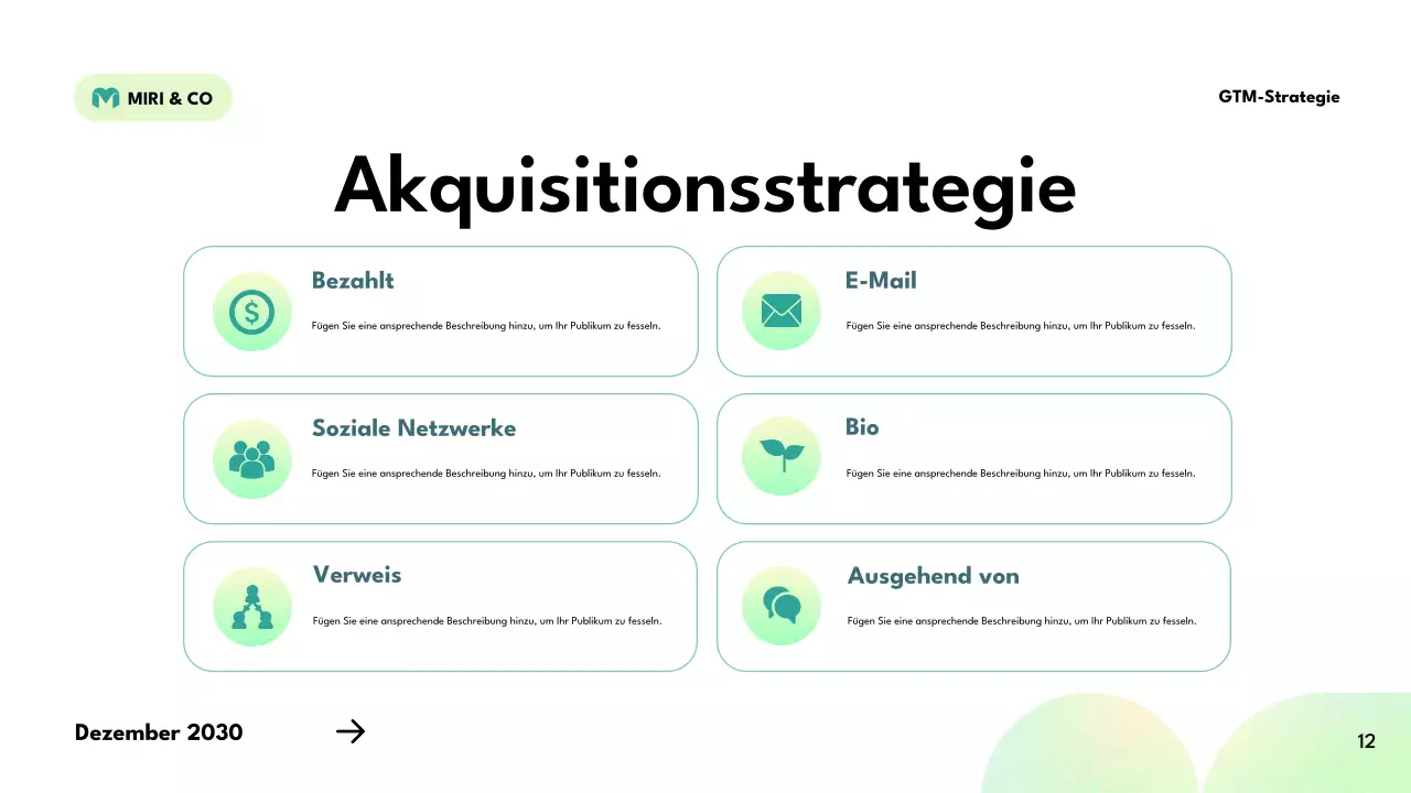 grüner moderner Strategieplan