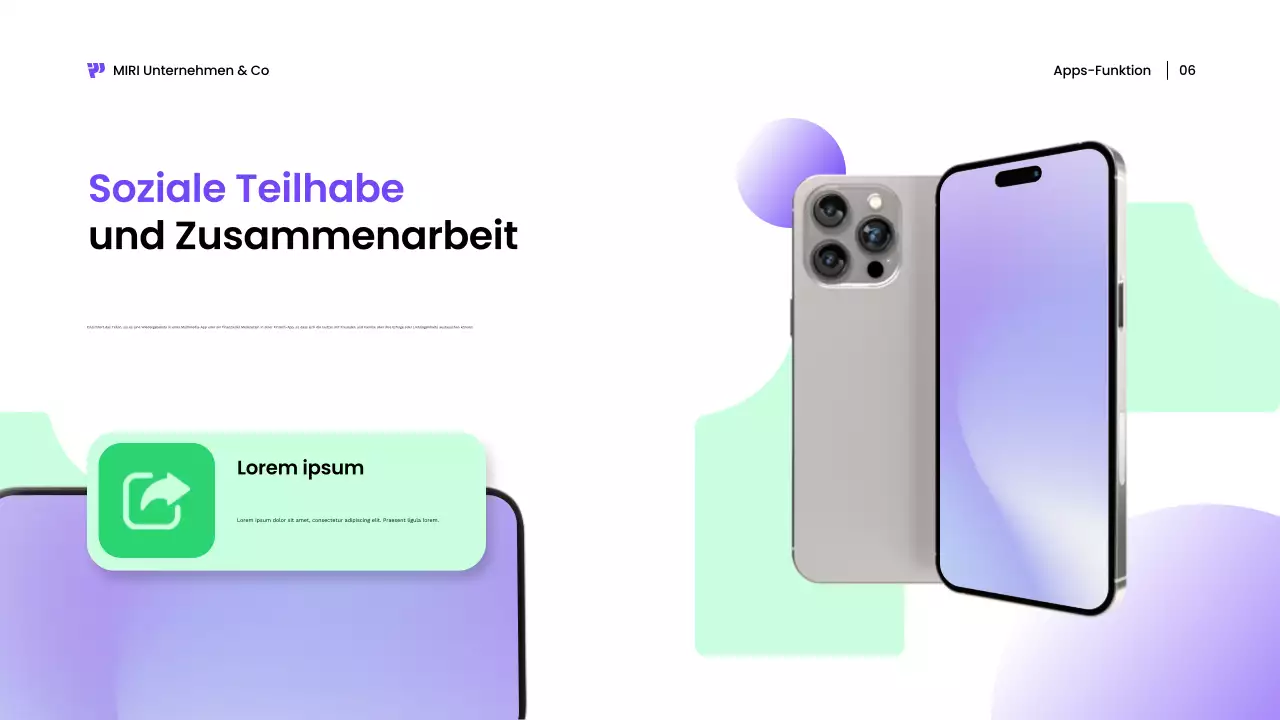 weiße moderne mobile Präsentation