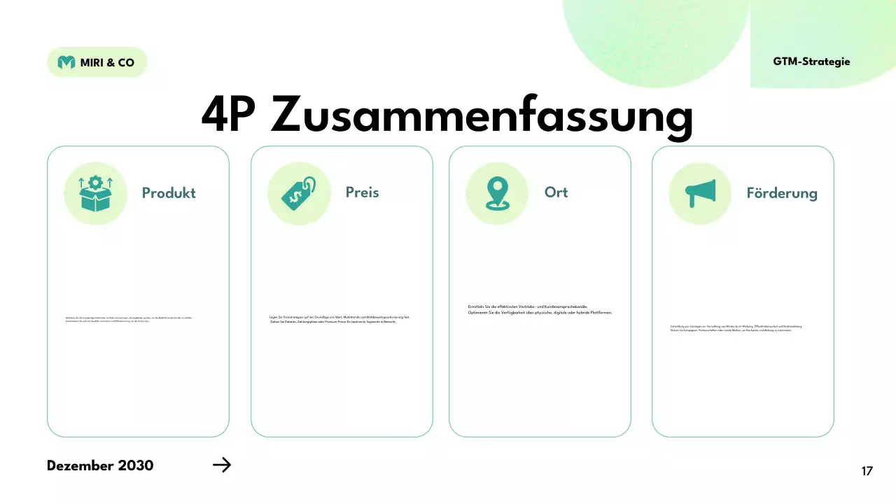 grüner moderner Strategieplan