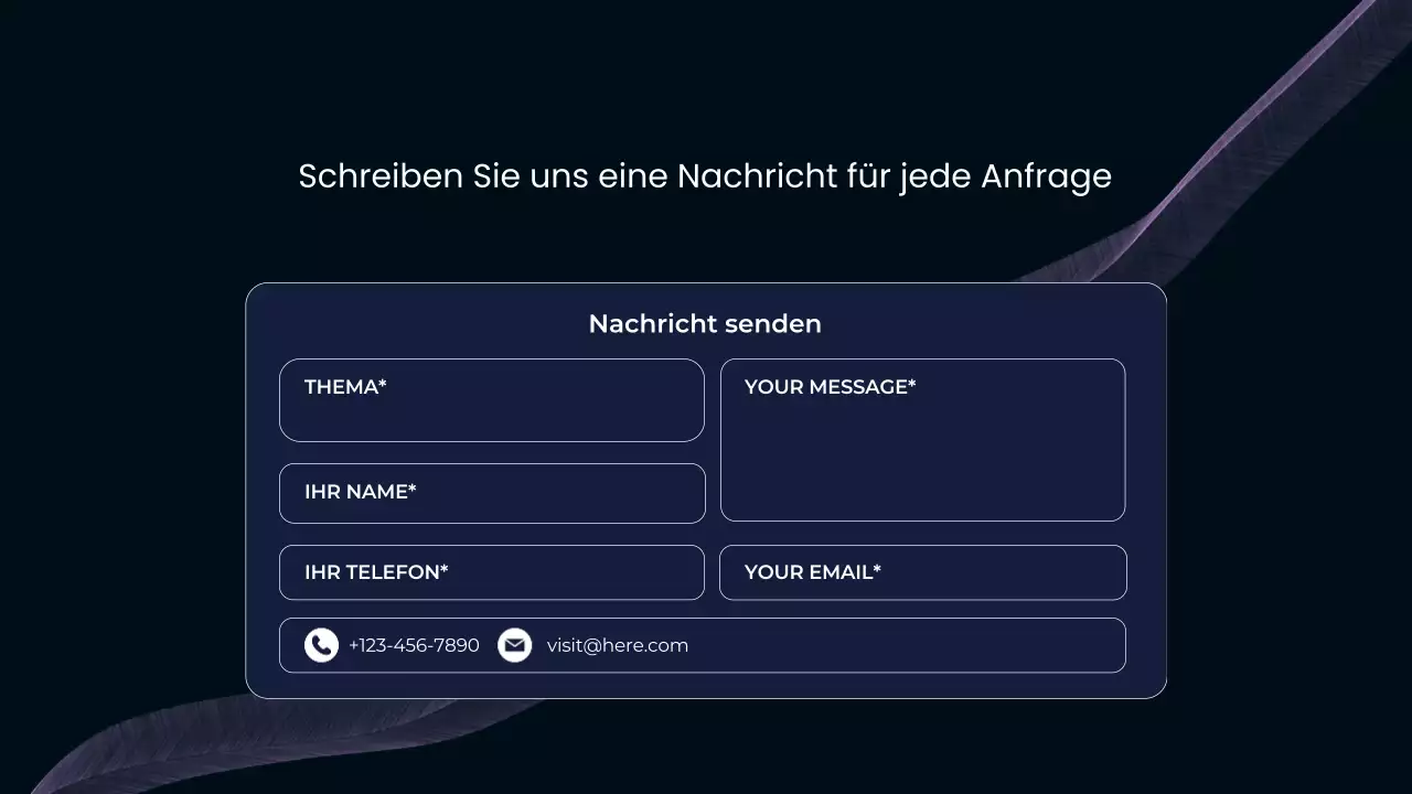 Navy Modern Mobile Application Einführung