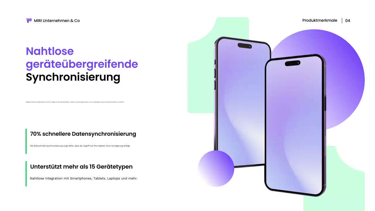 weiße moderne mobile Präsentation