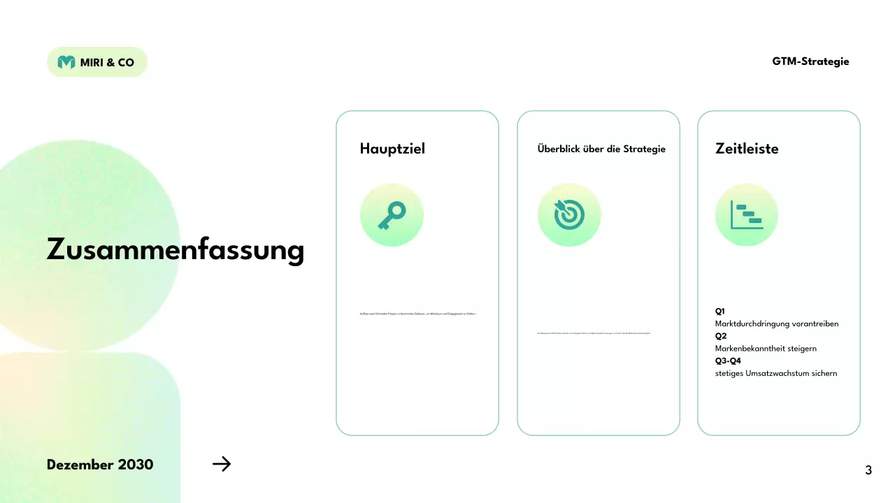 grüner moderner Strategieplan