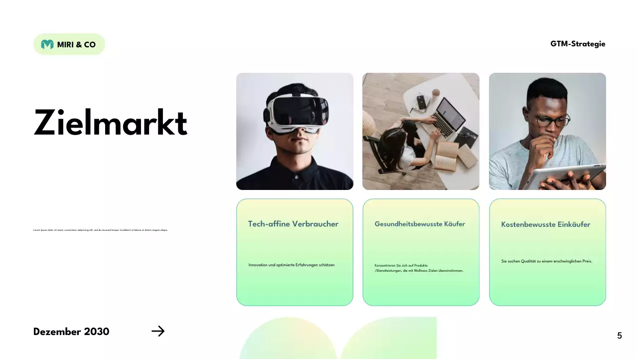 grüner moderner Strategieplan