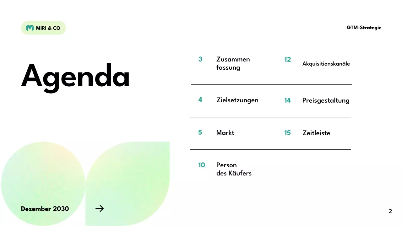 grüner moderner Strategieplan