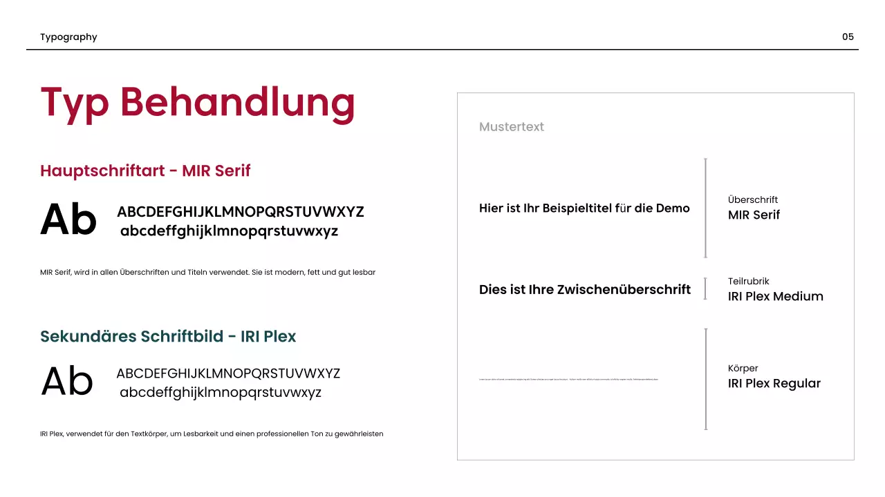 red professional Markenleitfaden