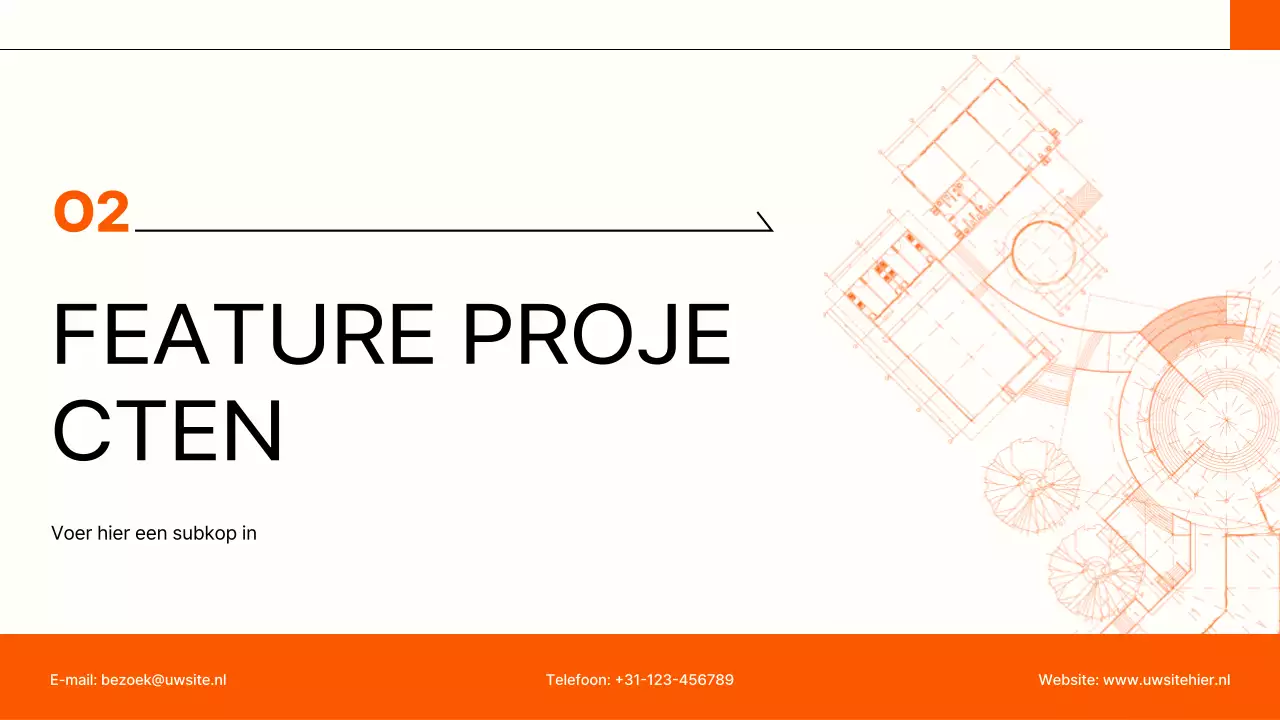 portfolio oranje moderne architectuur