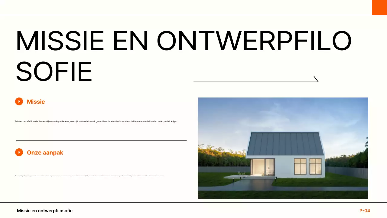 portfolio oranje moderne architectuur