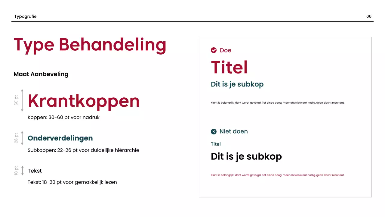 rode professionele merkrichtlijn