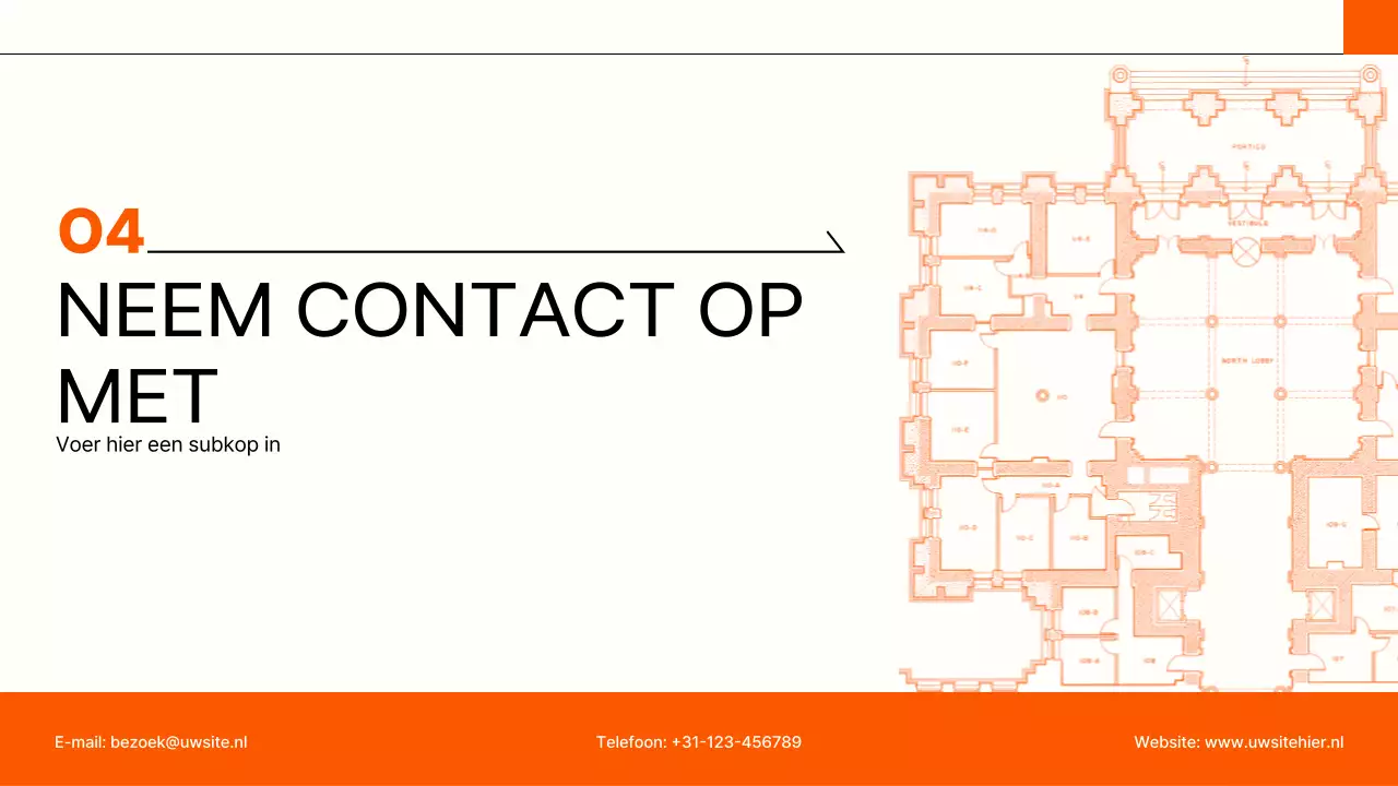 portfolio oranje moderne architectuur