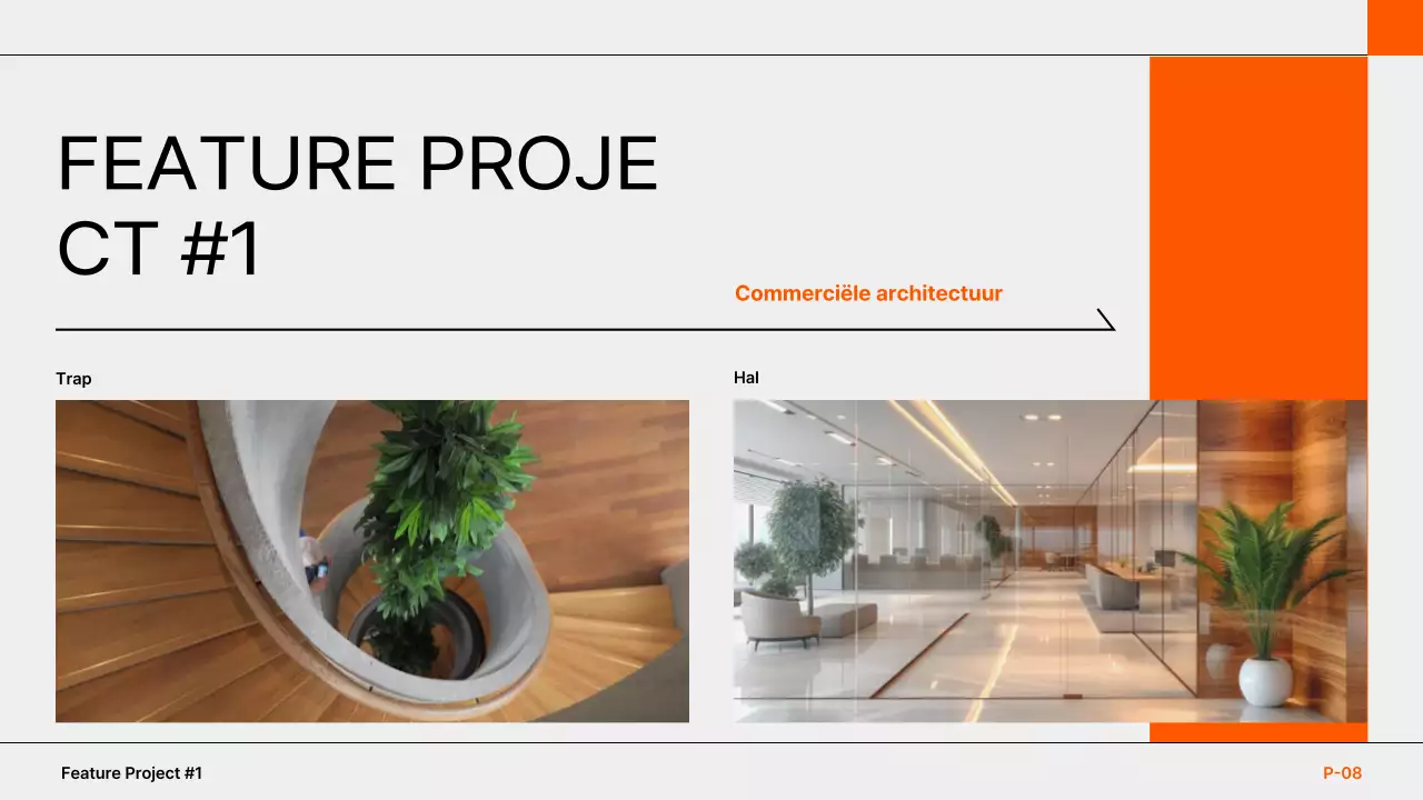 portfolio oranje moderne architectuur