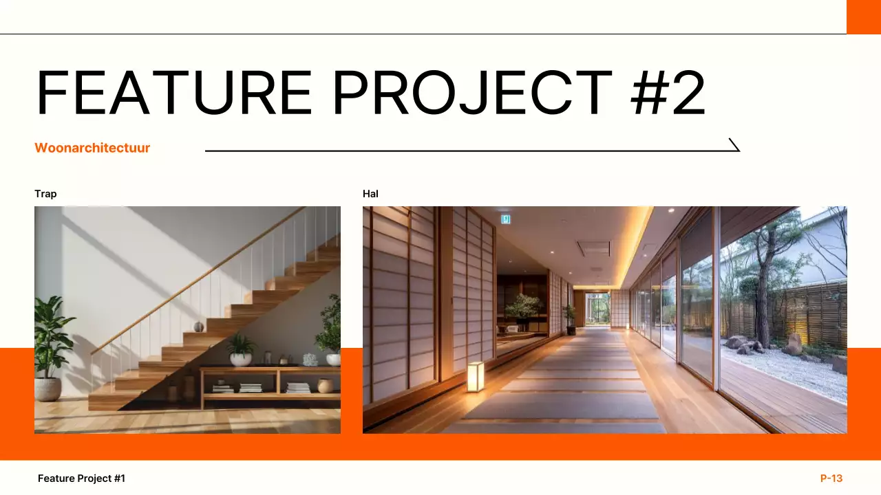 portfolio oranje moderne architectuur