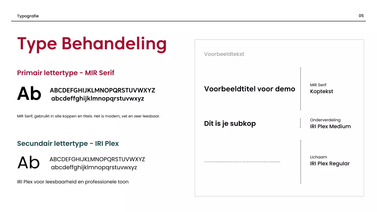 rode professionele merkrichtlijn