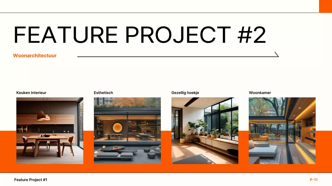 portfolio oranje moderne architectuur