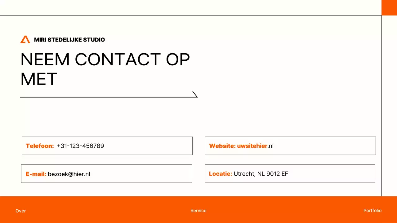 portfolio oranje moderne architectuur