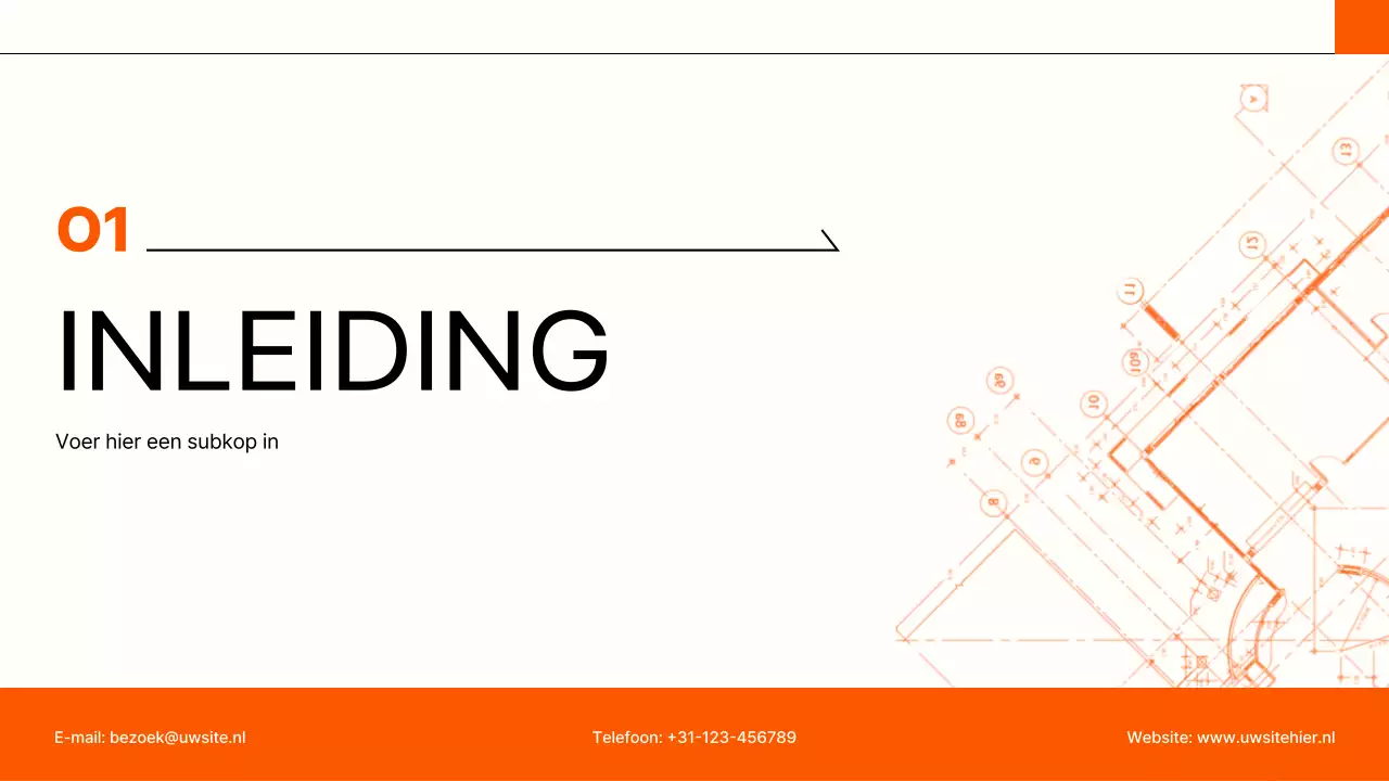 portfolio oranje moderne architectuur