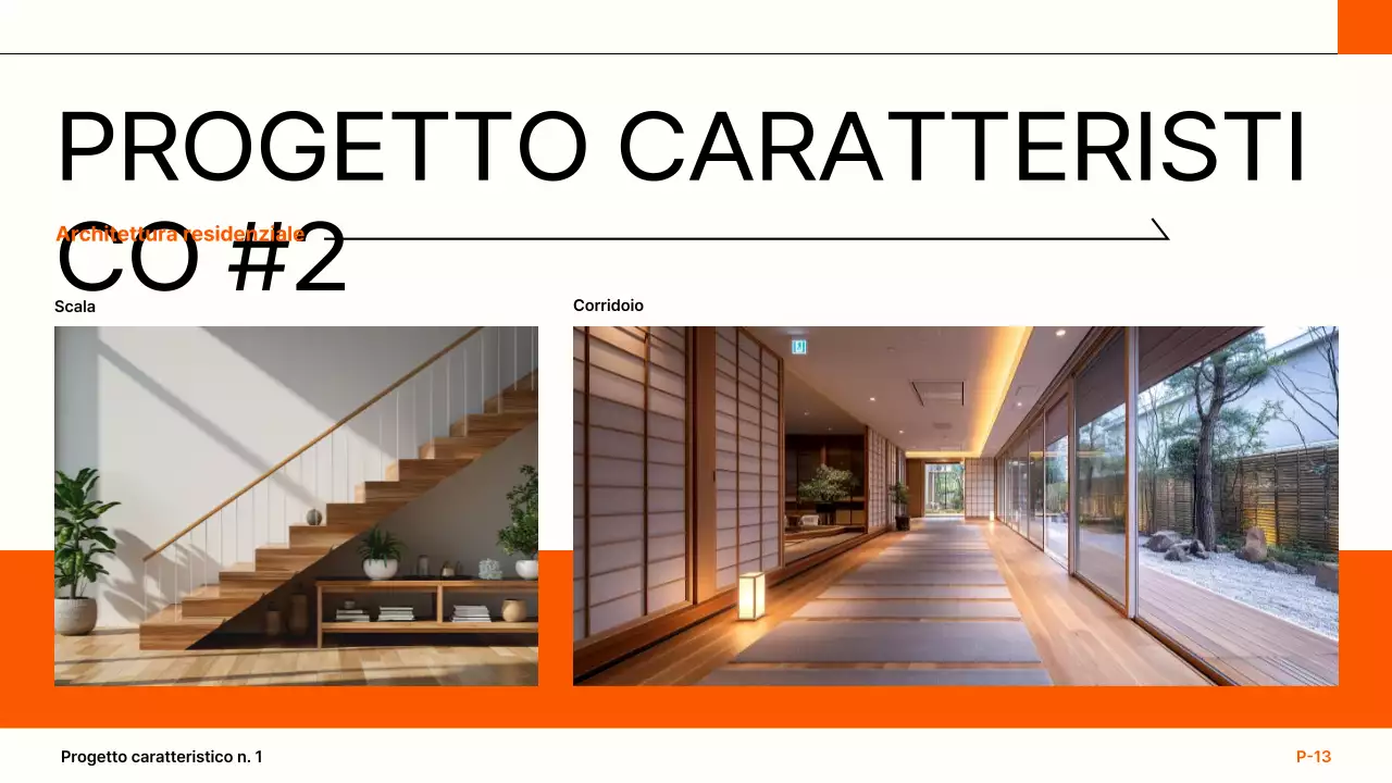 portfolio di architettura moderna arancione