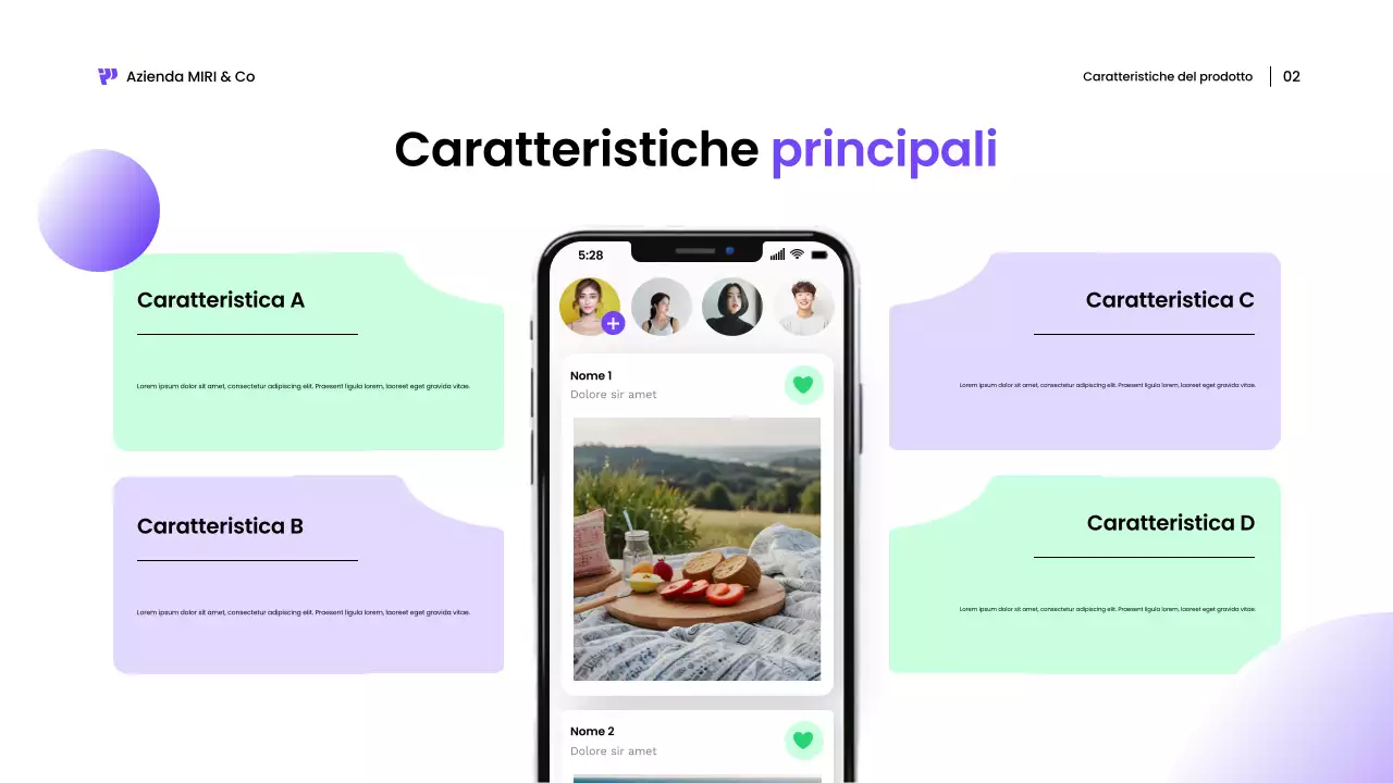 presentazione mobile moderna bianca
