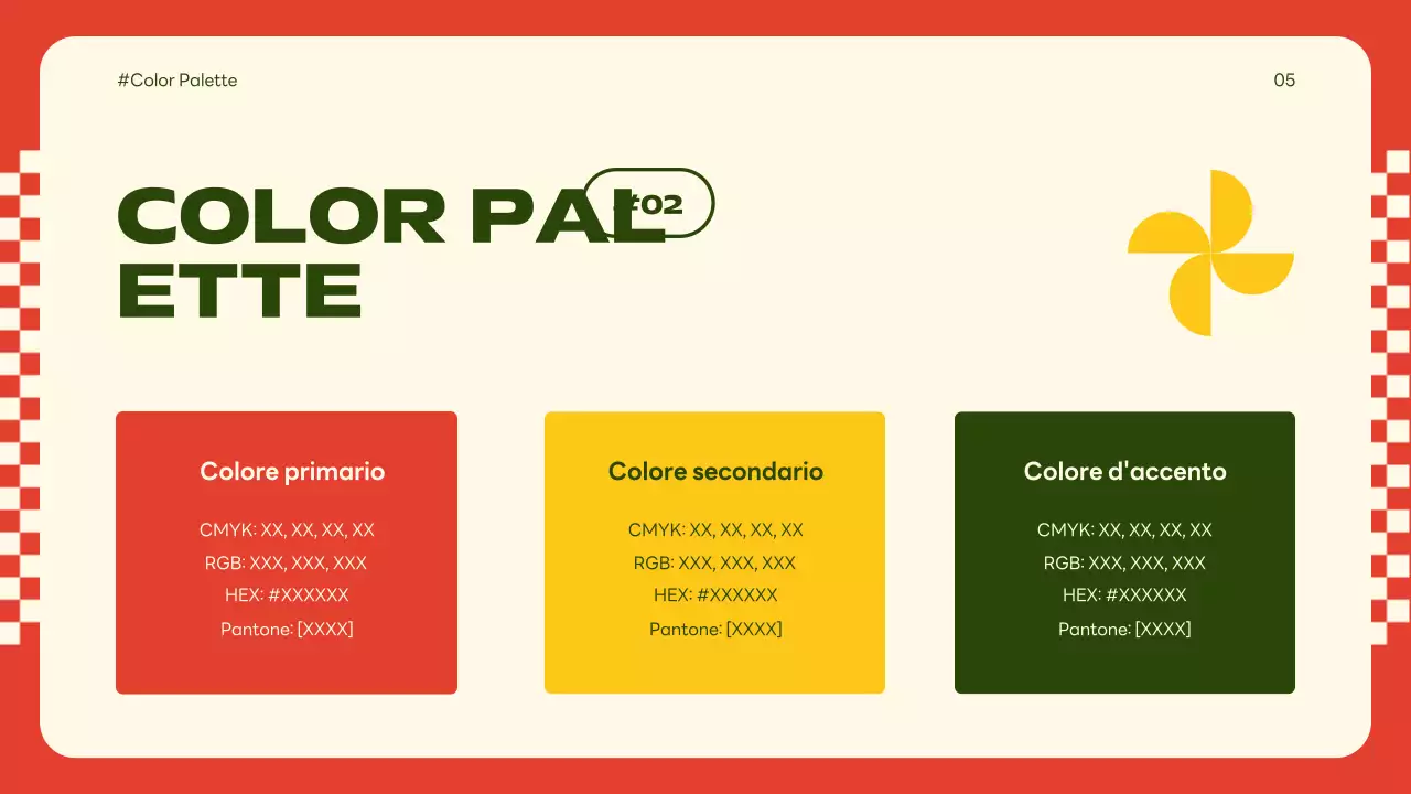 linea guida del marchio retro beige