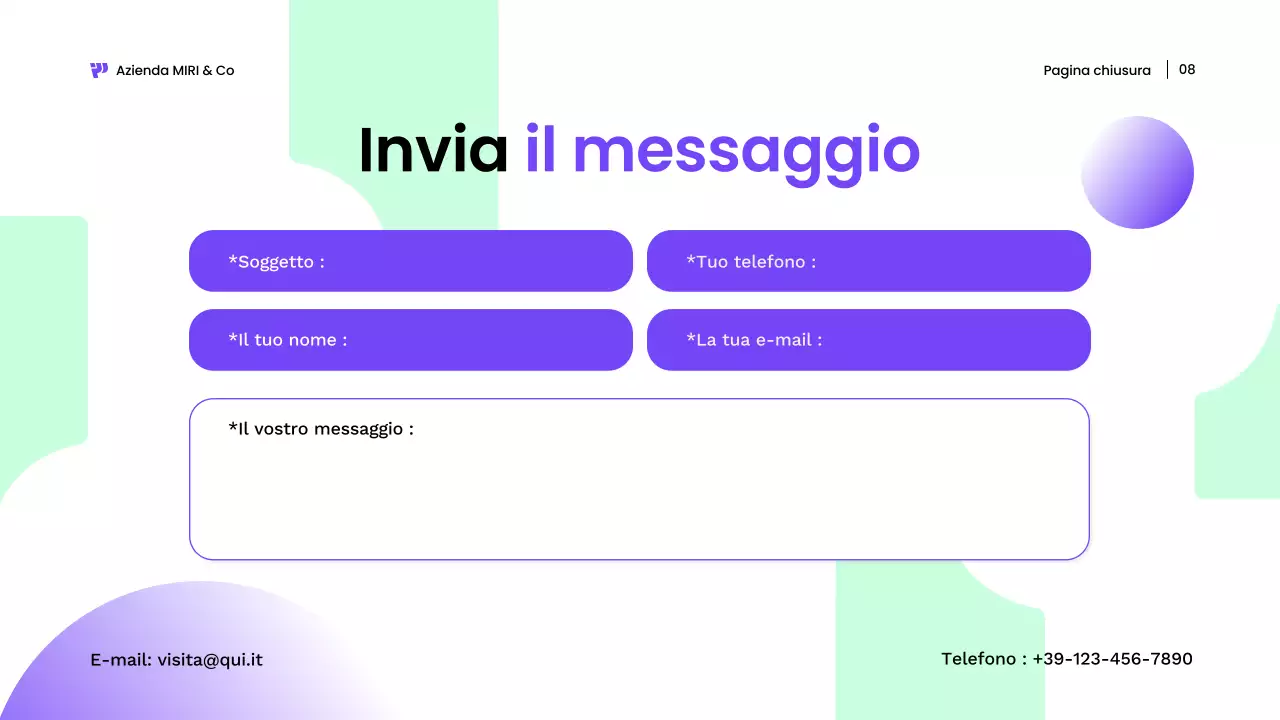 presentazione mobile moderna bianca