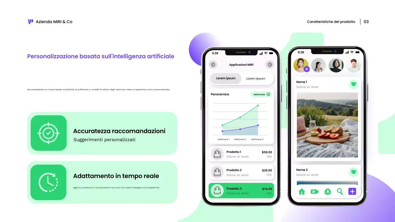 presentazione mobile moderna bianca