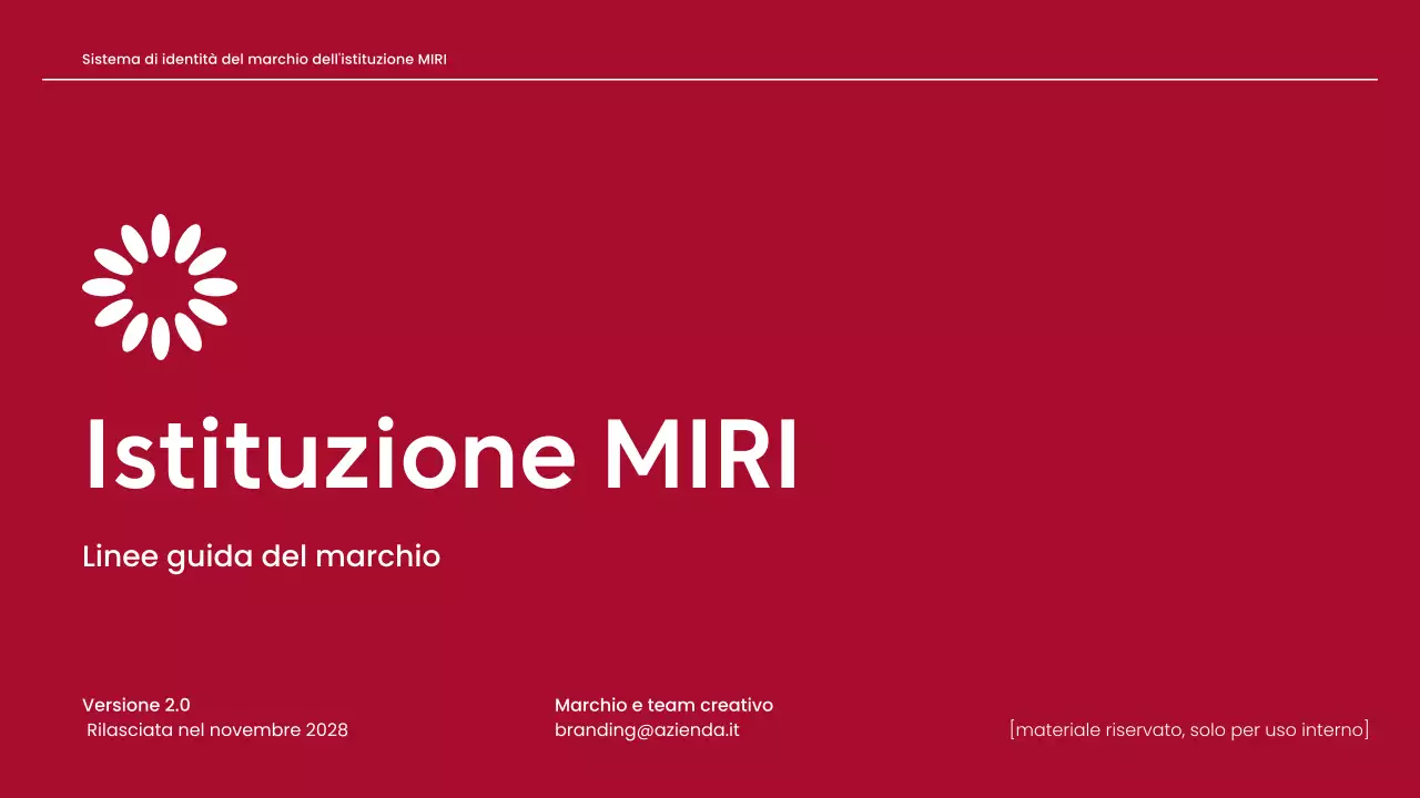 linea guida del marchio professionale rosso