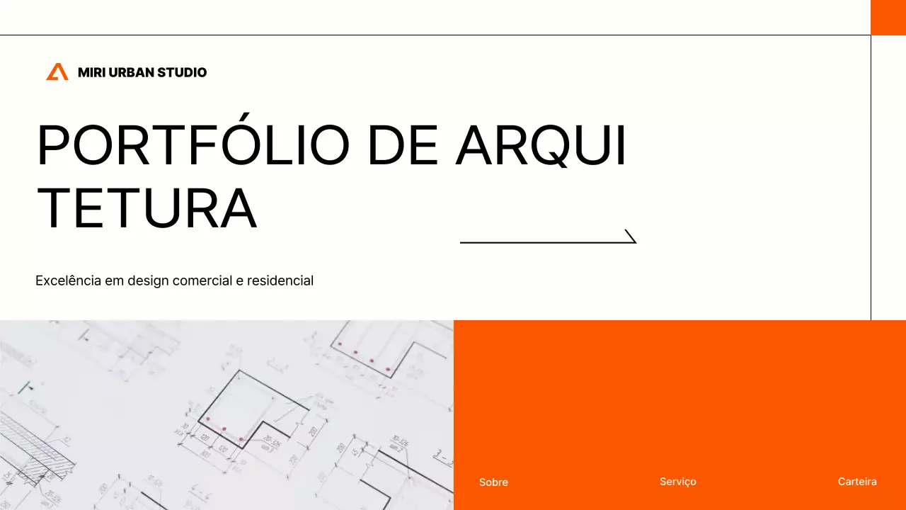 carteira de arquitetura moderna laranja