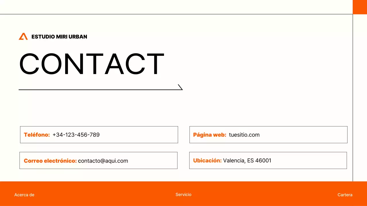 cartera de arquitectura moderna orange