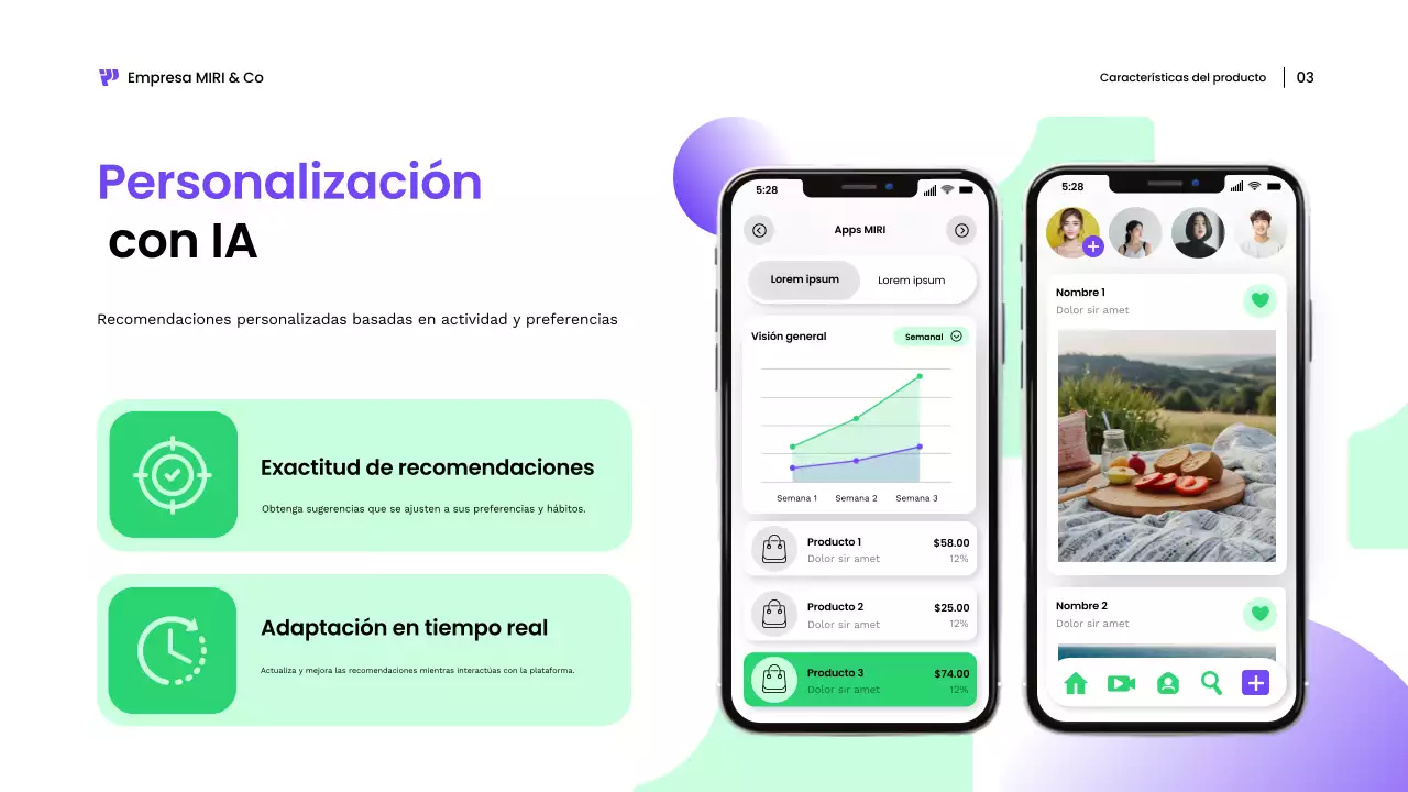 blanco presentación móvil moderna