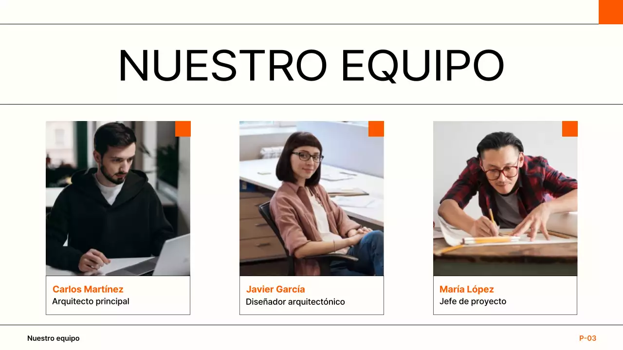 cartera de arquitectura moderna orange