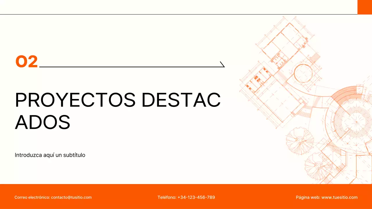 cartera de arquitectura moderna orange