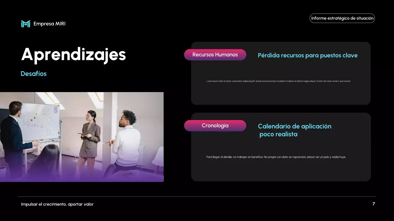 informe sobre la empresa moderna negra
