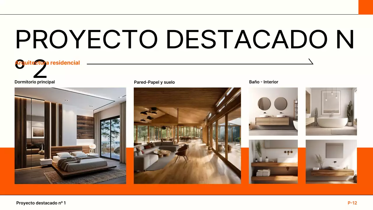 cartera de arquitectura moderna orange