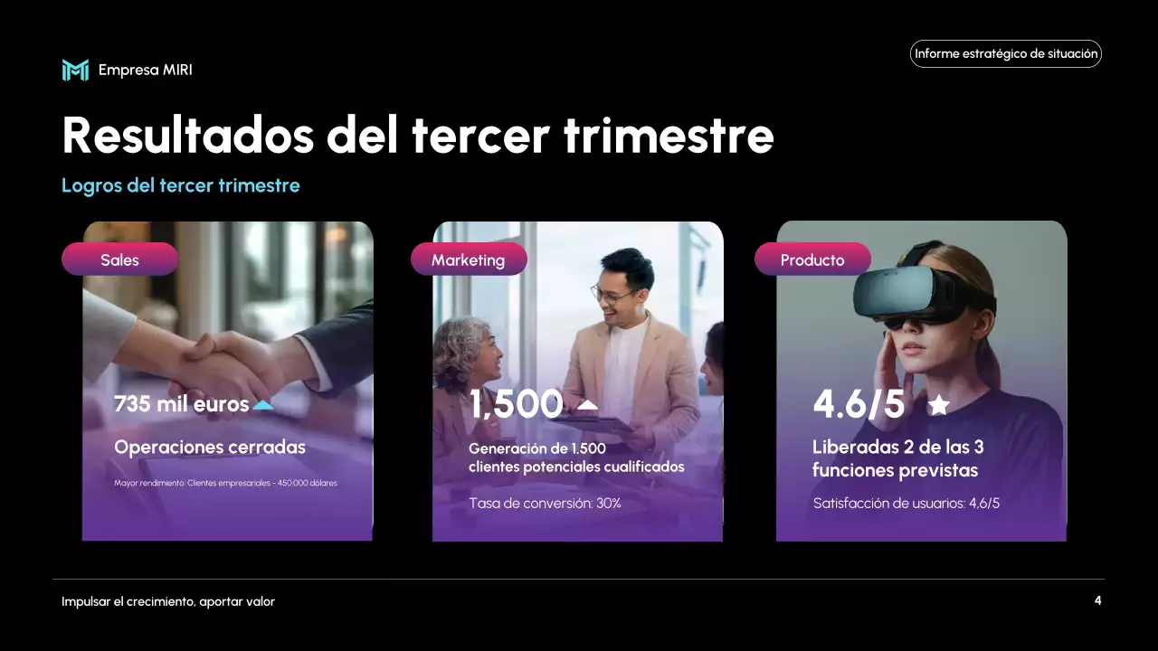 informe sobre la empresa moderna negra