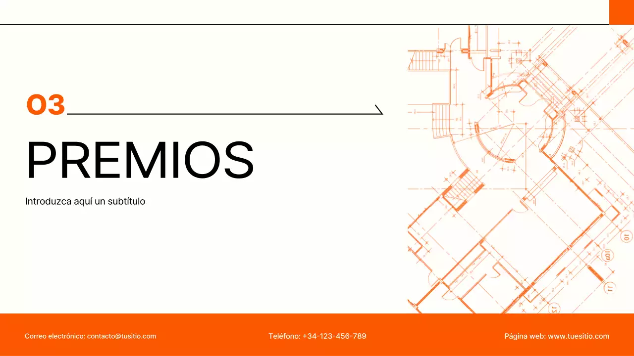 cartera de arquitectura moderna orange