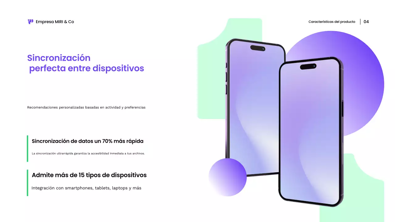 blanco presentación móvil moderna