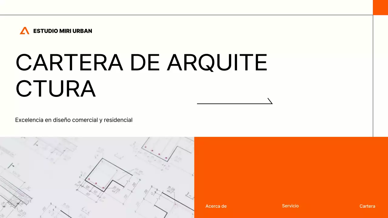 cartera de arquitectura moderna orange