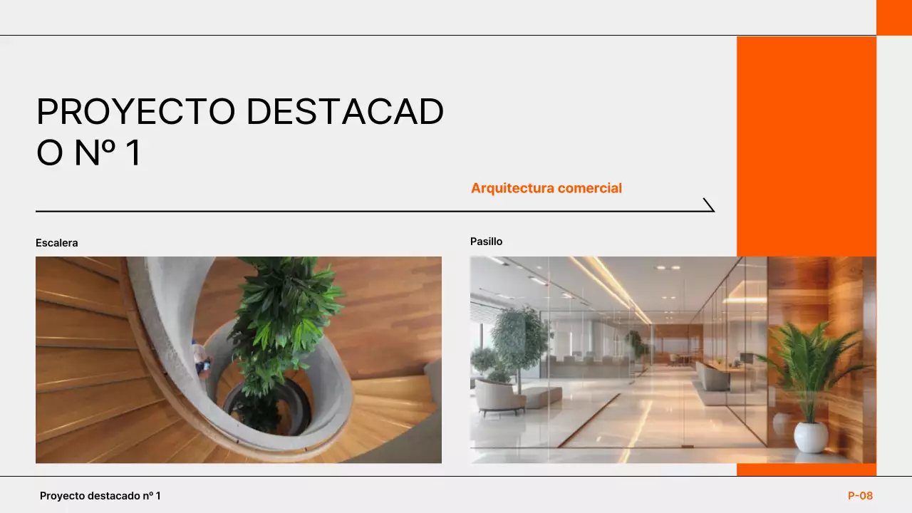 cartera de arquitectura moderna orange