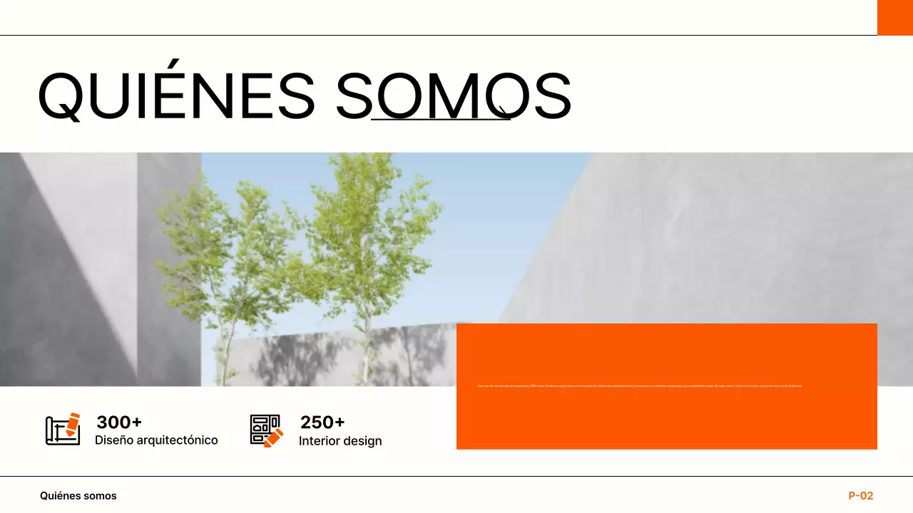 cartera de arquitectura moderna orange