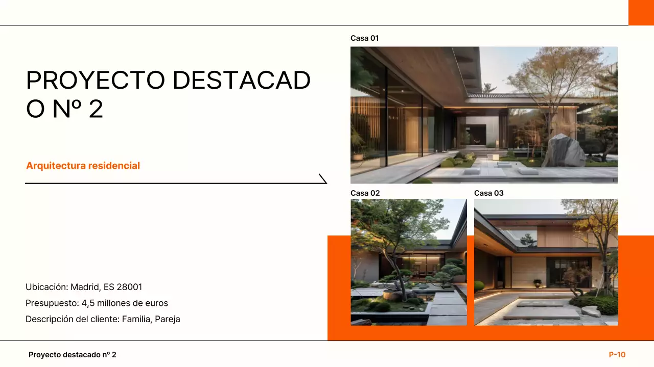 cartera de arquitectura moderna orange