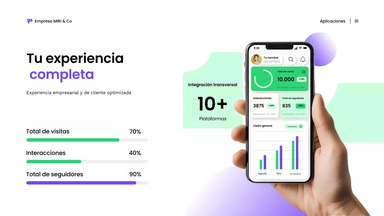 blanco presentación móvil moderna