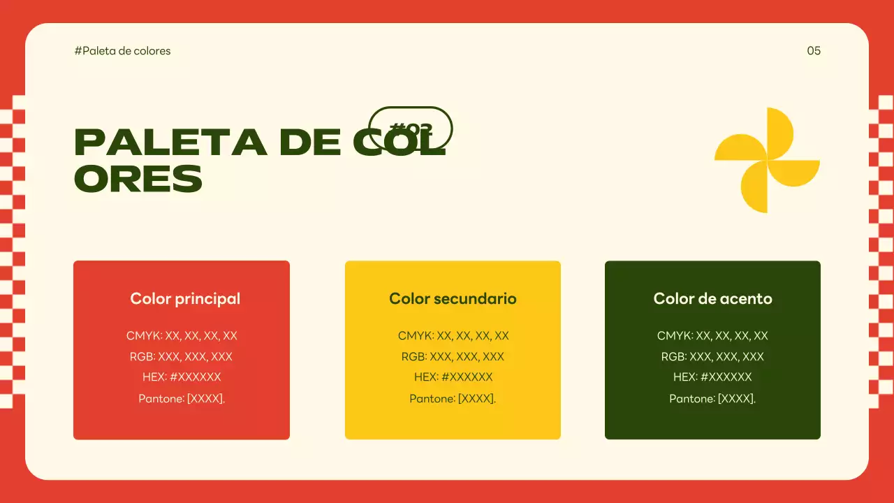 directrices de la marca retro beige