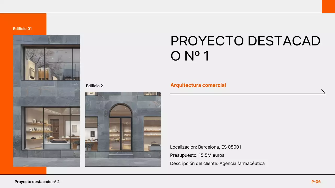 cartera de arquitectura moderna orange