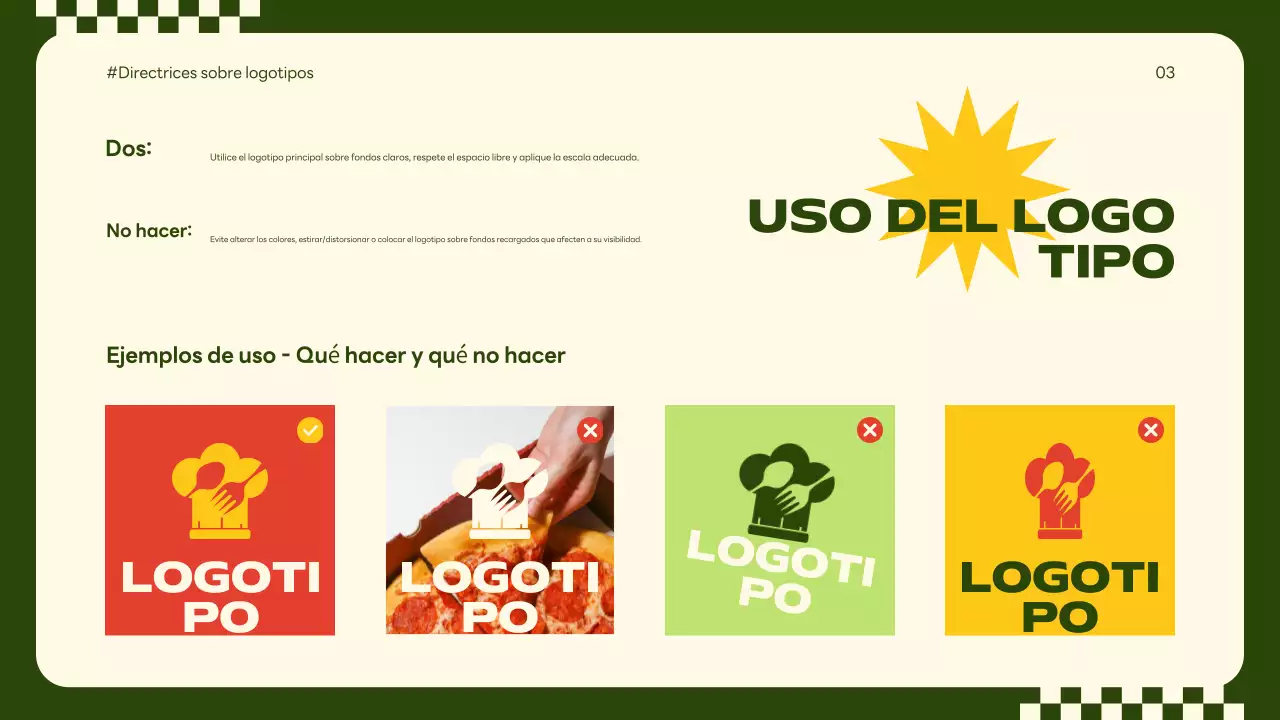 directrices de la marca retro beige