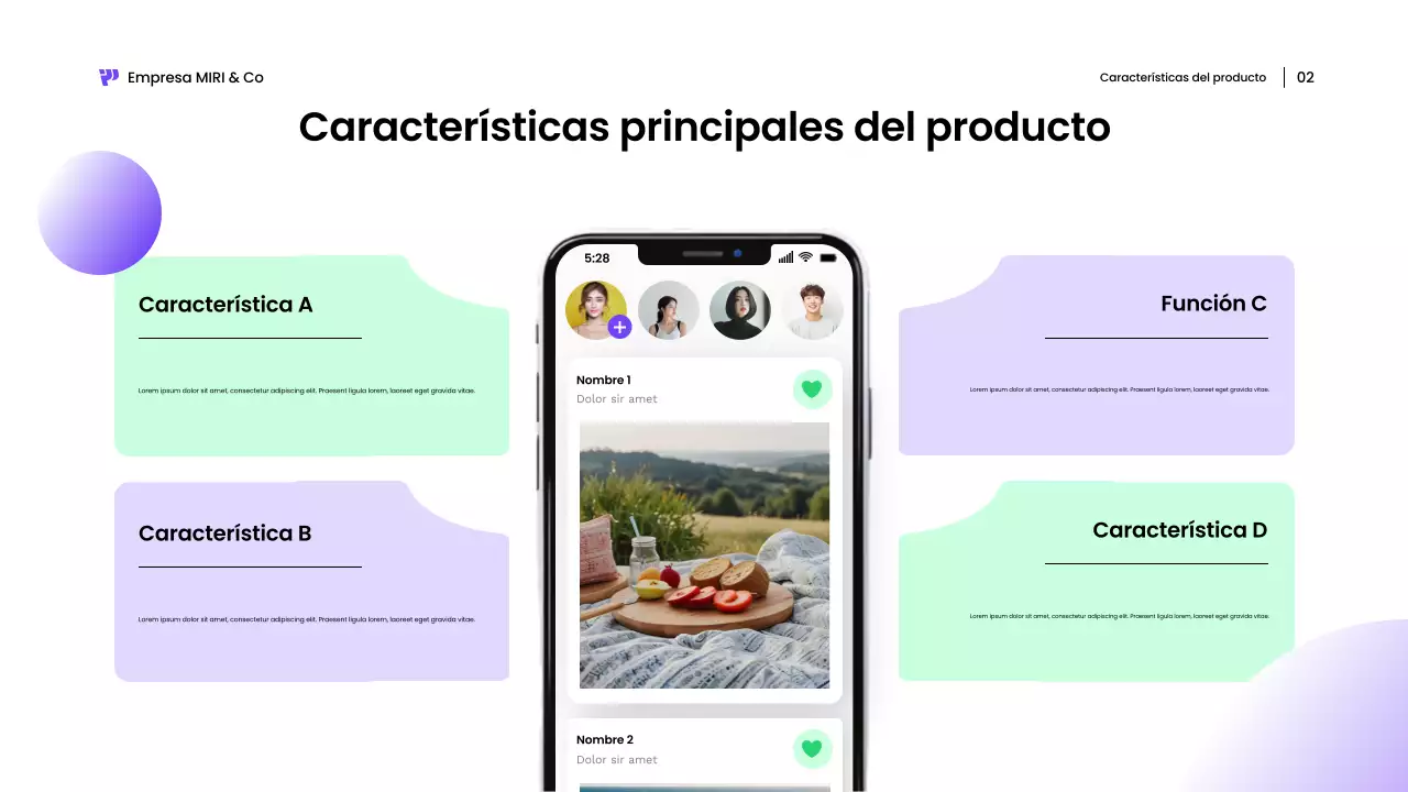 blanco presentación móvil moderna